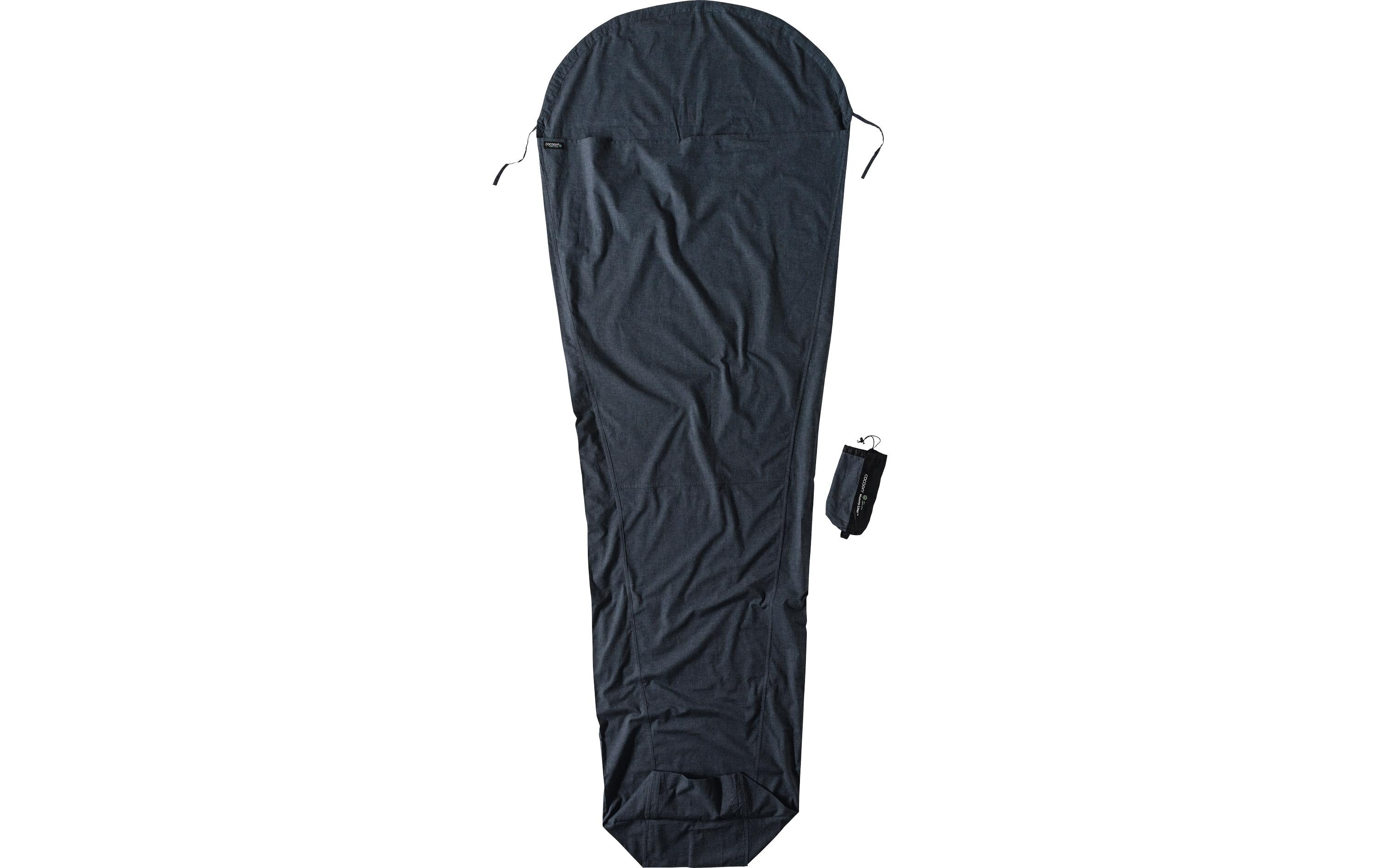 Schlafsackeinlage MummyLiner, Bio Baumwolle, GrauInnenschlafsack