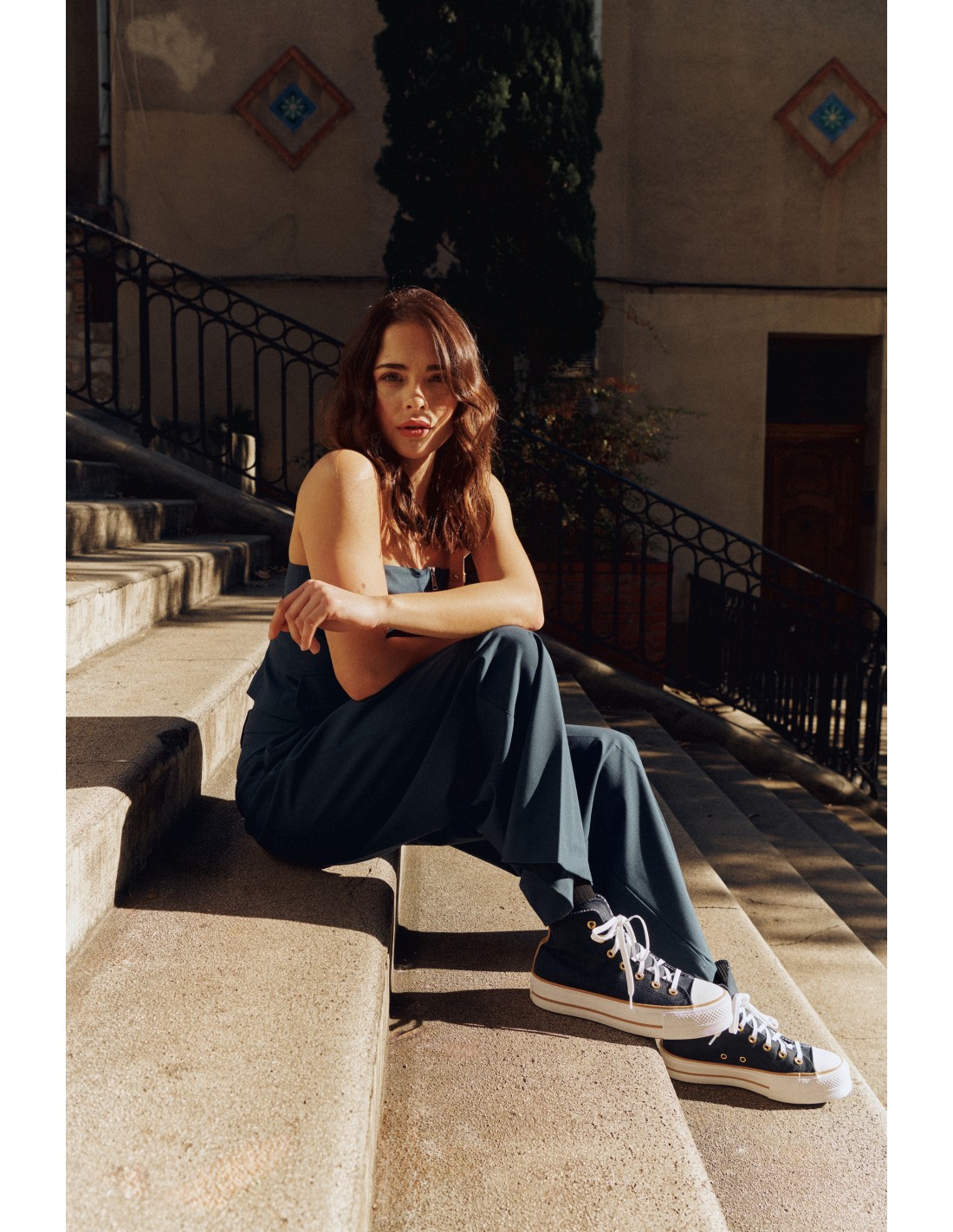 converse Sneakers Compensées Montantes Femme CTAS Lift Hi Obsidian