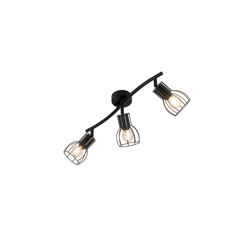 Moderne plafondspot zwart 63 cm 3-lichts verstelbaar - Botu