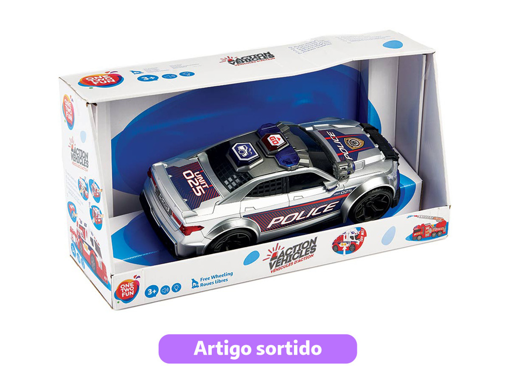 VEÍCULOS DE EMERGÊNCIA ONE TWO FUN MODELOS SORTIDOS