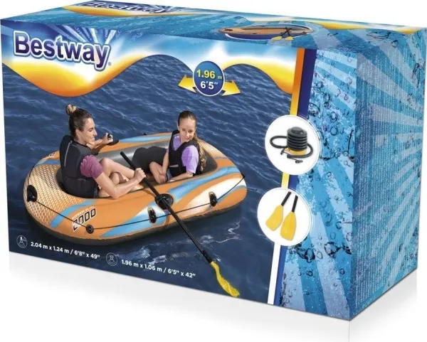 Bestway 61141 / 23, Rafte, Flåde, Grå, Orange, 2 person(er), 120 kg, ISO 6185