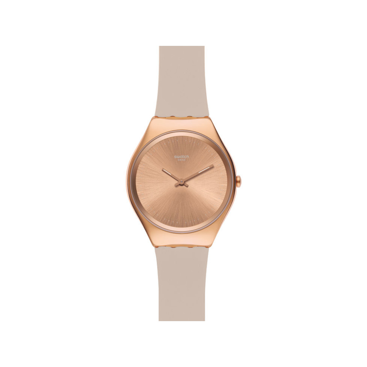 Montre Swatch Skinrosee mixte acier rose silicone