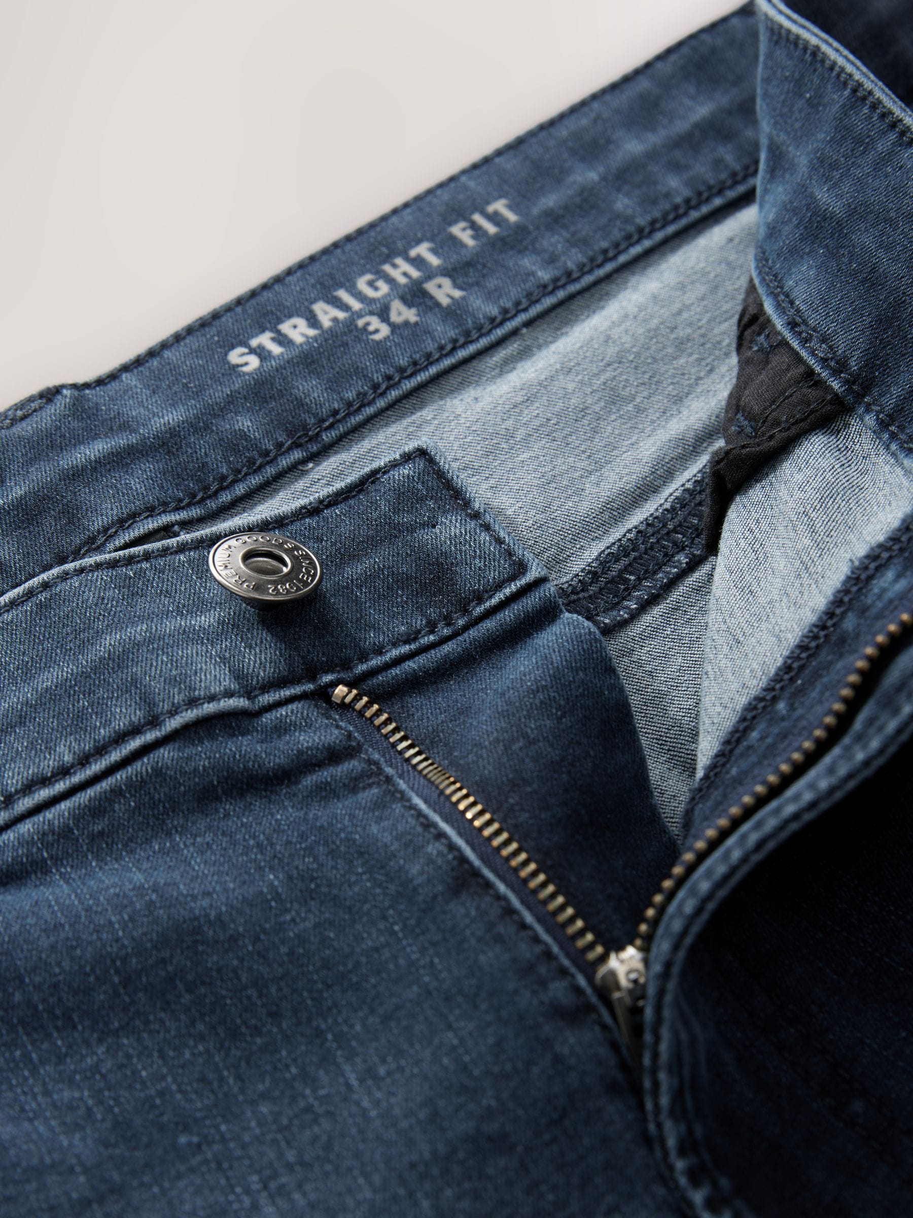 Blauw staal - Rechte, klassieke jeans met stretch