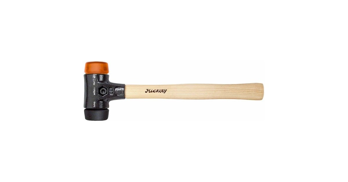 WihaKunststof hamer Safety middelzacht / hard  (Zwart/houtkleur)
