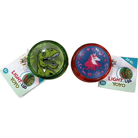 Scoop yoyo m. lys – flere varianter – assorteret