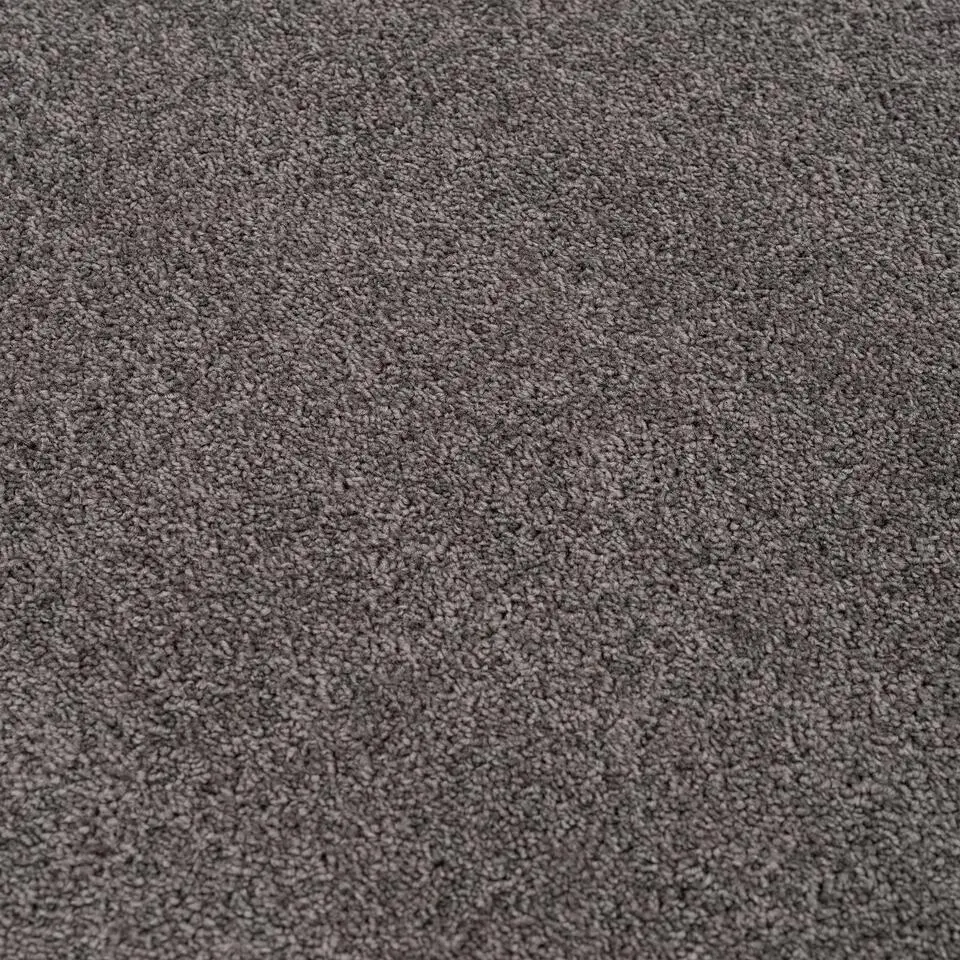 Uni Rond Effen Laagpolig Vloerkleed Modern Grijs - 120 CM ROND