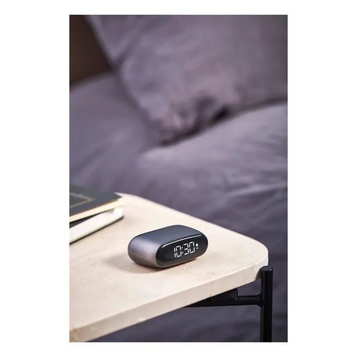 Lexon Mini réveil Minut | Gris métal