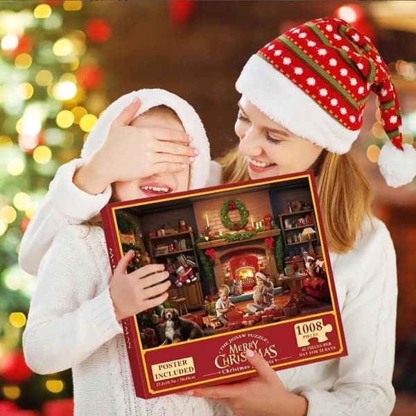 Adventskalender - Pussel 1008 Bitar - Julkalender 2024