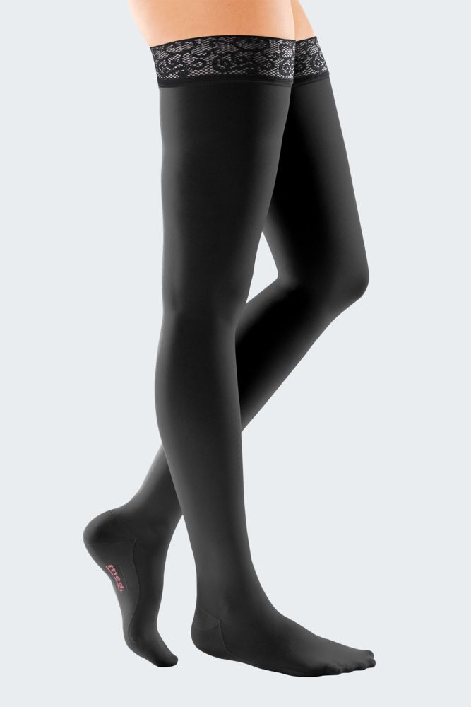 mediven comfort CCL2 AG Kompressionsstrümpfe normal (72-83 cm) o. Fußspitze Noppenhaftband