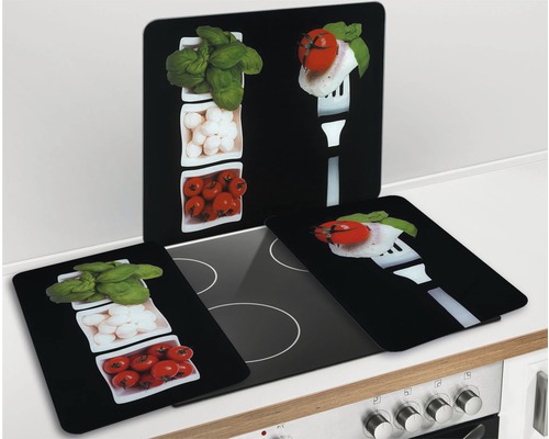 Glazen afdekplaten Wenko Caprese set van 2 52 x 30 cm