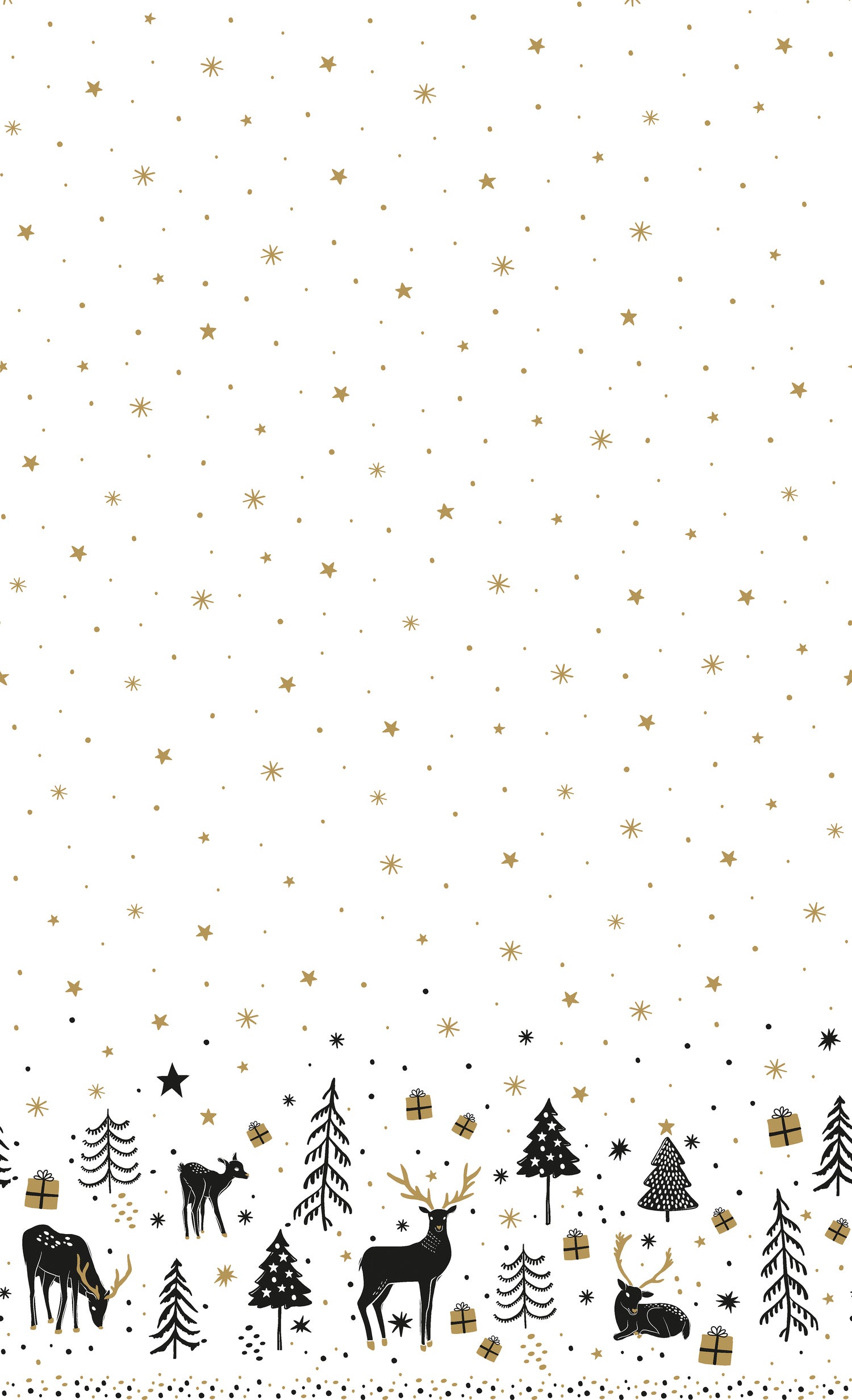 Duni tafelkleed Magic Winter wit 138 x 220 cm