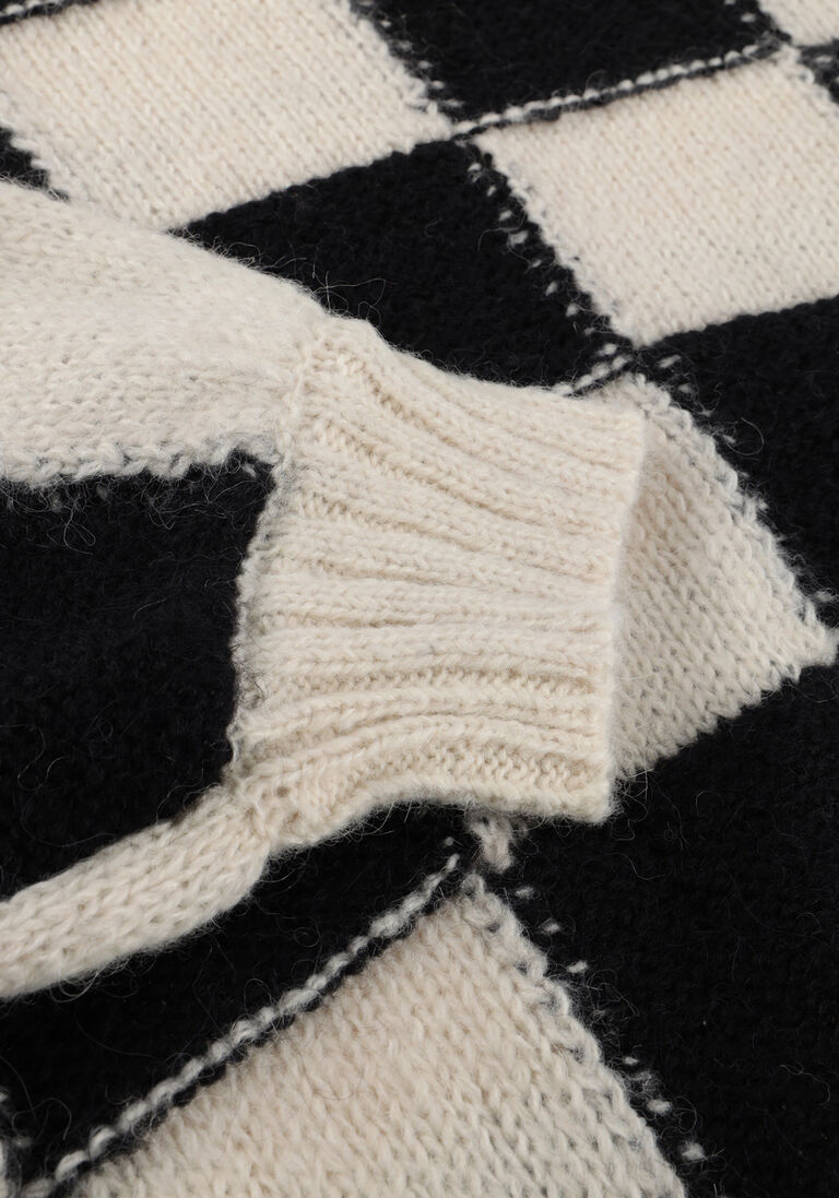 Y.A.S. zwarte y.a.s. trui yaschess ls knit pullover s.
