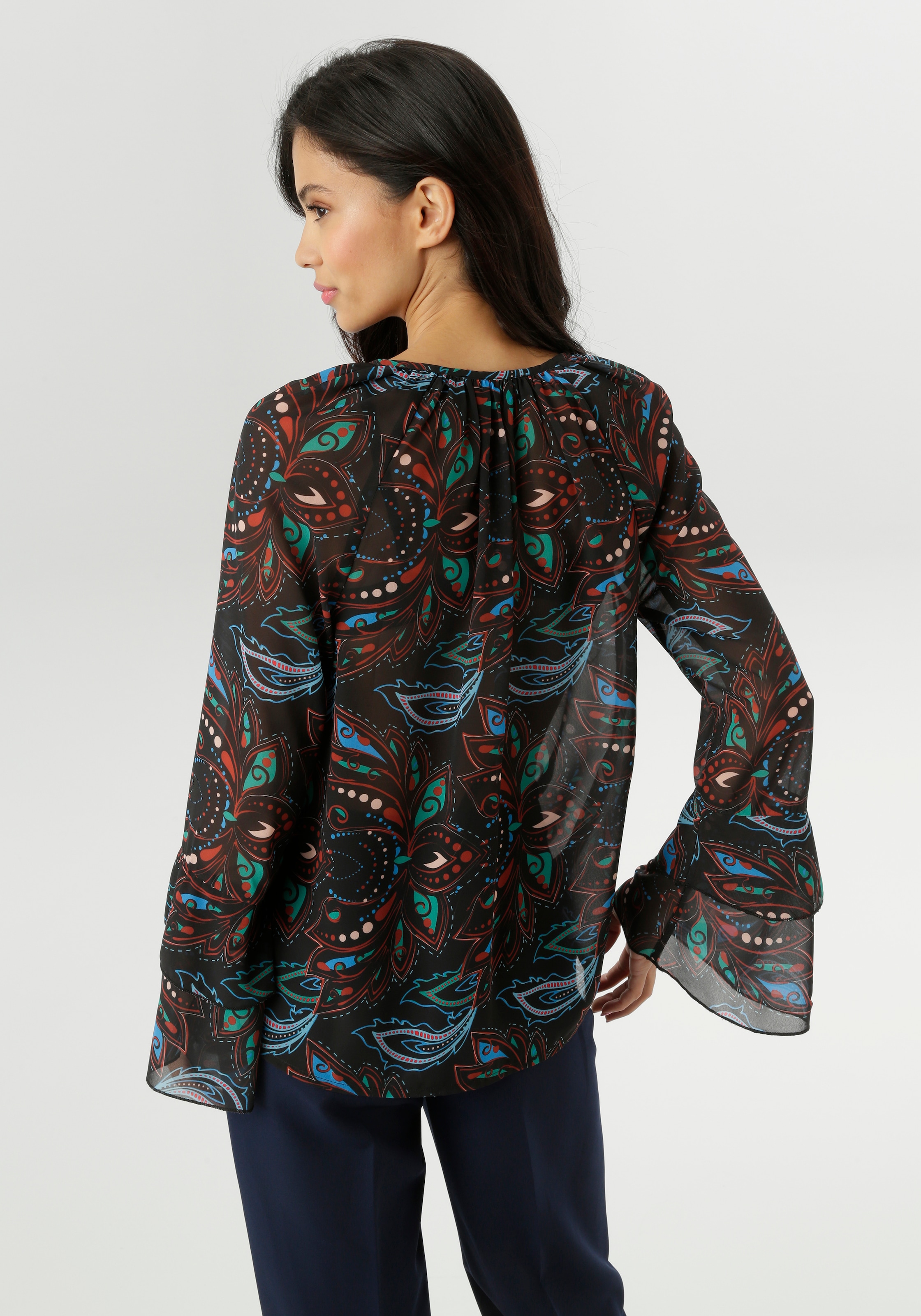 Aniston SELECTED Chiffonbluse , aus leicht transparente Chiffon - NEUE KOLLEKTION