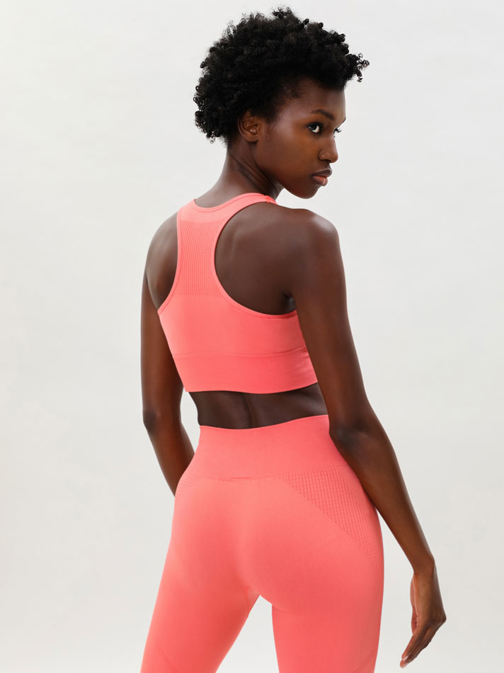 Sutiã esportivo sem costura - Gerânio