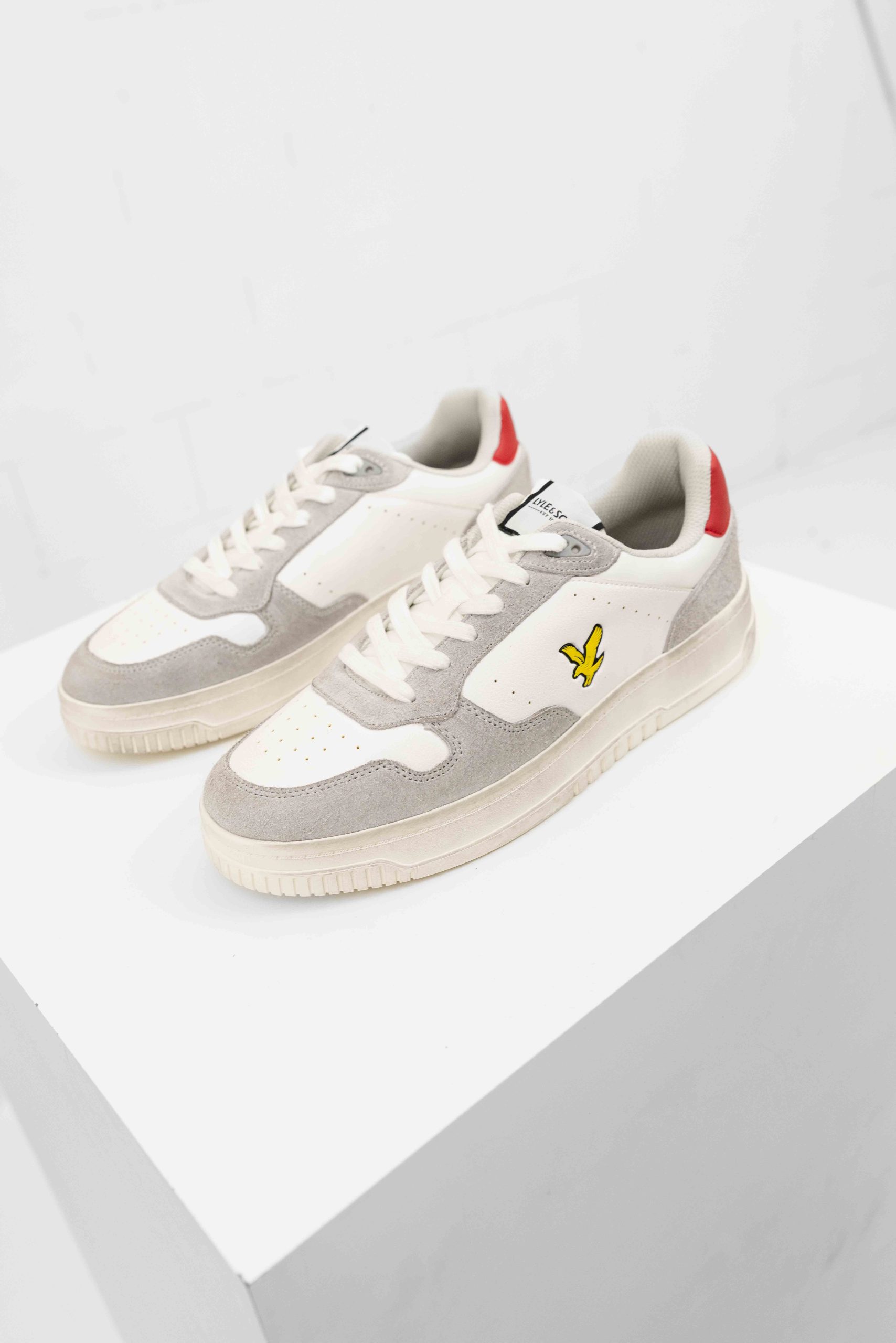 Lyle & Scott Culross HRS Sneakers Heren Wit/Rood