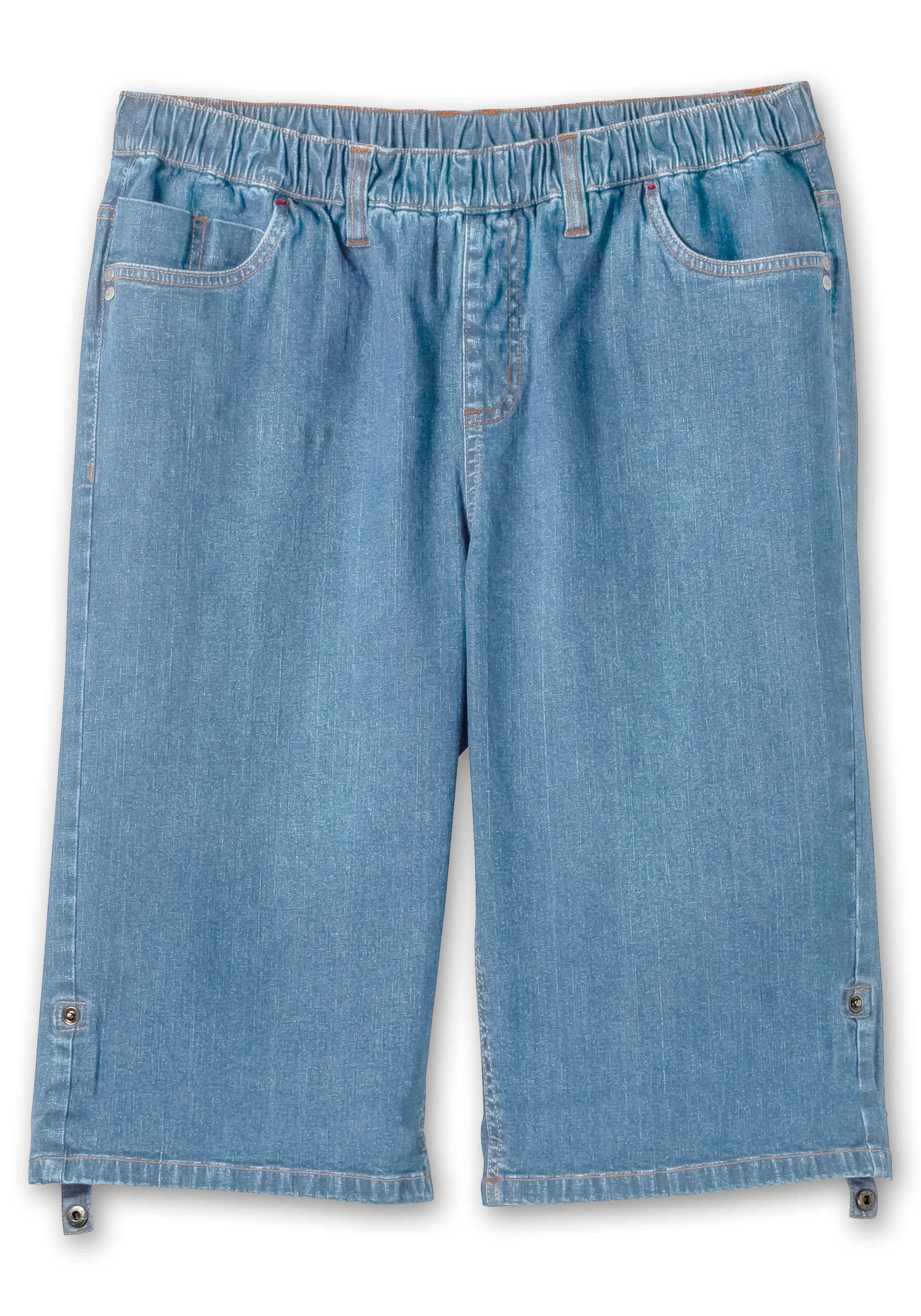 Jeans-Bermudas mit fixiertem Aufschlag
