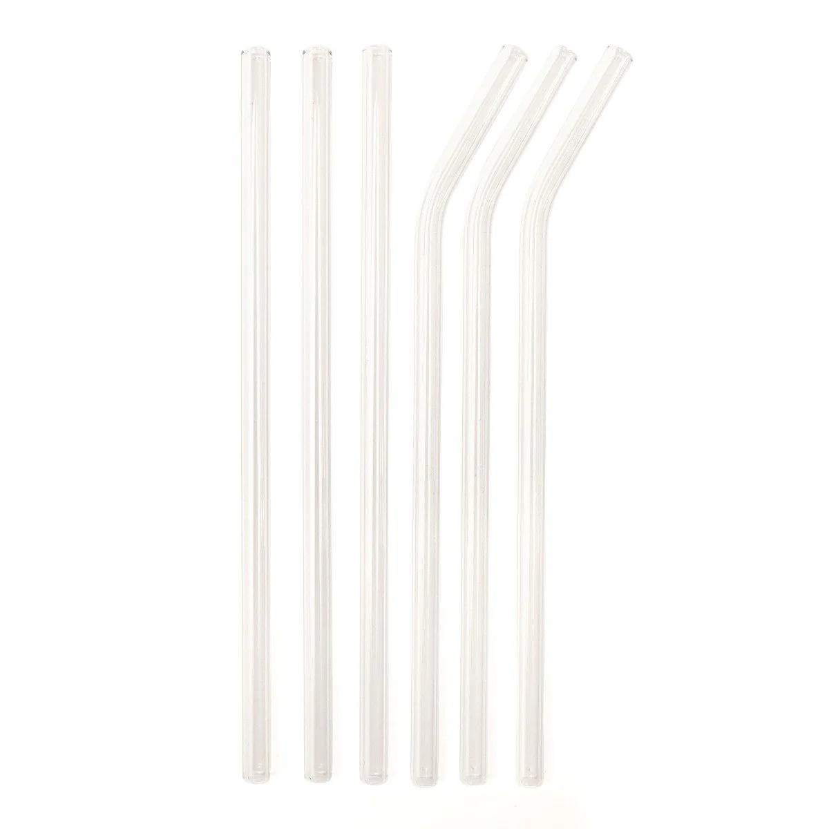 Kikkerland  Sugerør - clear reusable (6 stk inkl. børste)