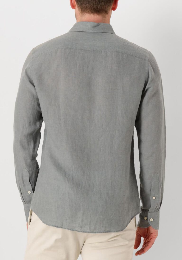 groene profuomo klassiek overhemd shirt x-cutaway linen