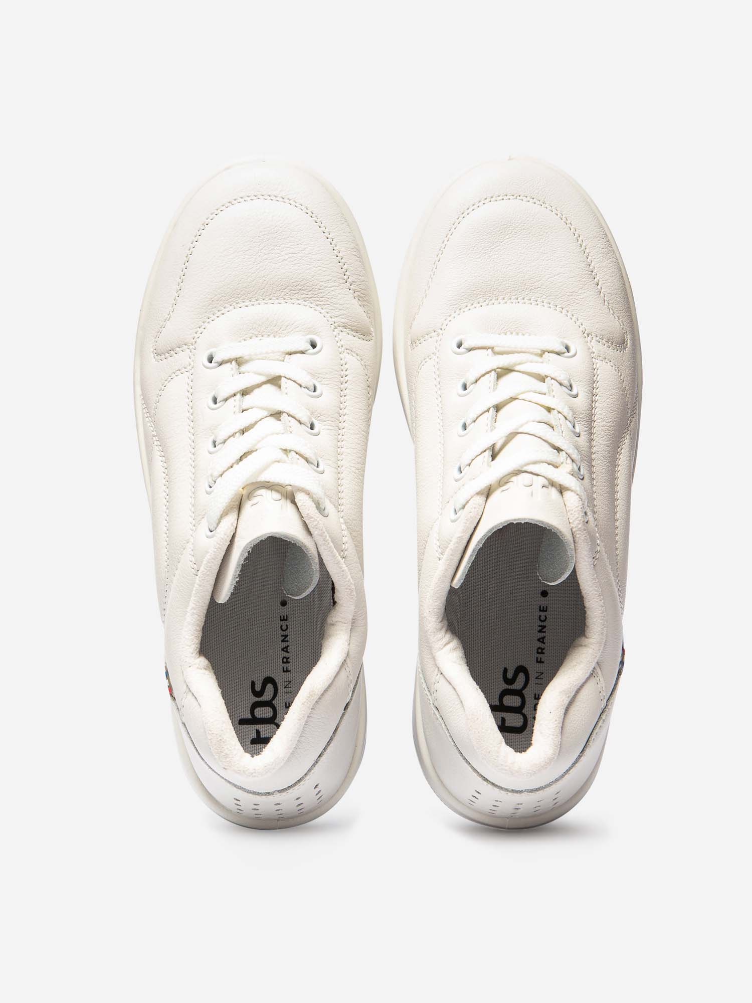 Baskets Homme Confort Dessus Cuir Blanc