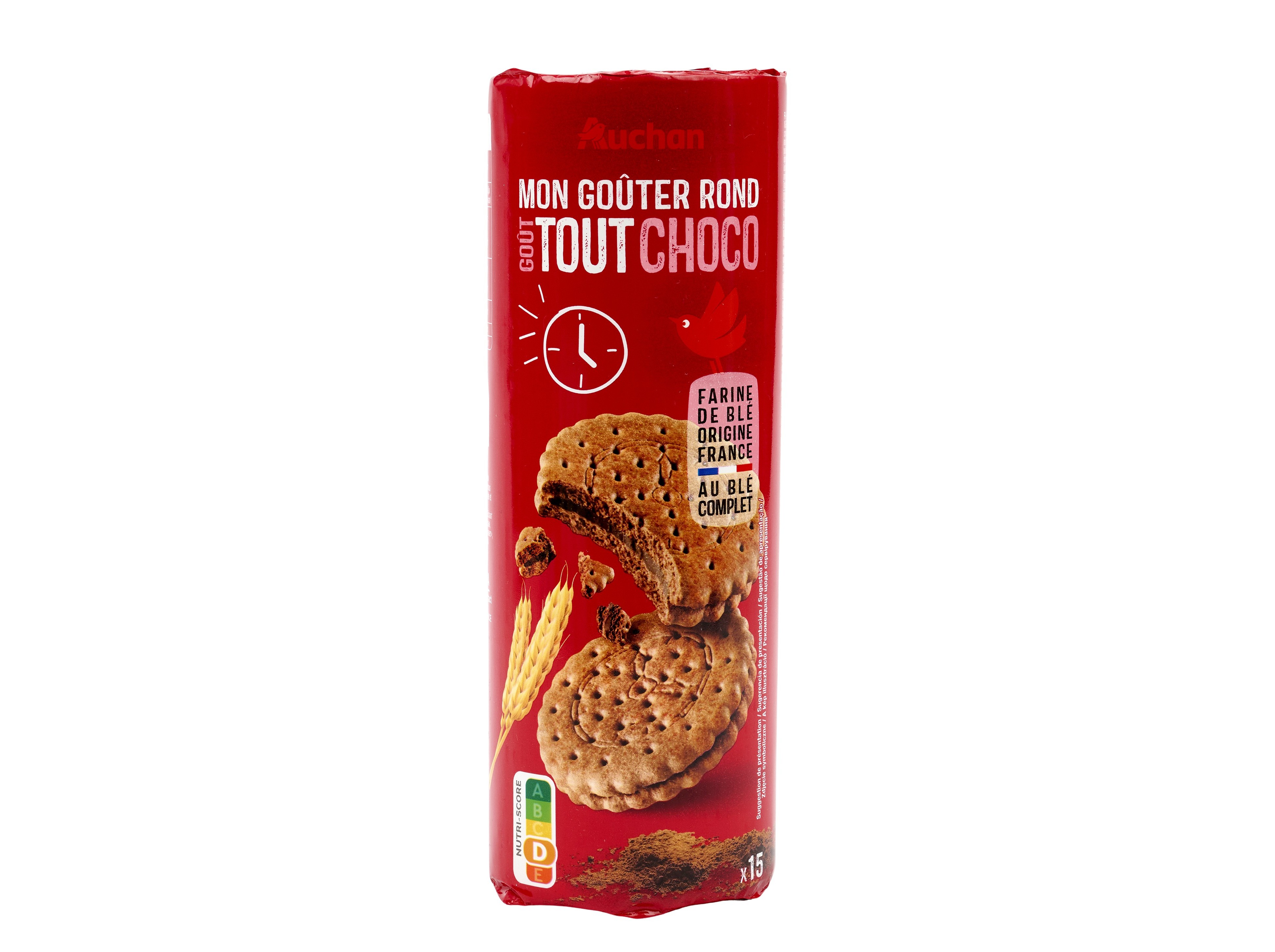 BOLACHAS RECHEADAS AUCHAN DUPLO CHOCOLATE 300G