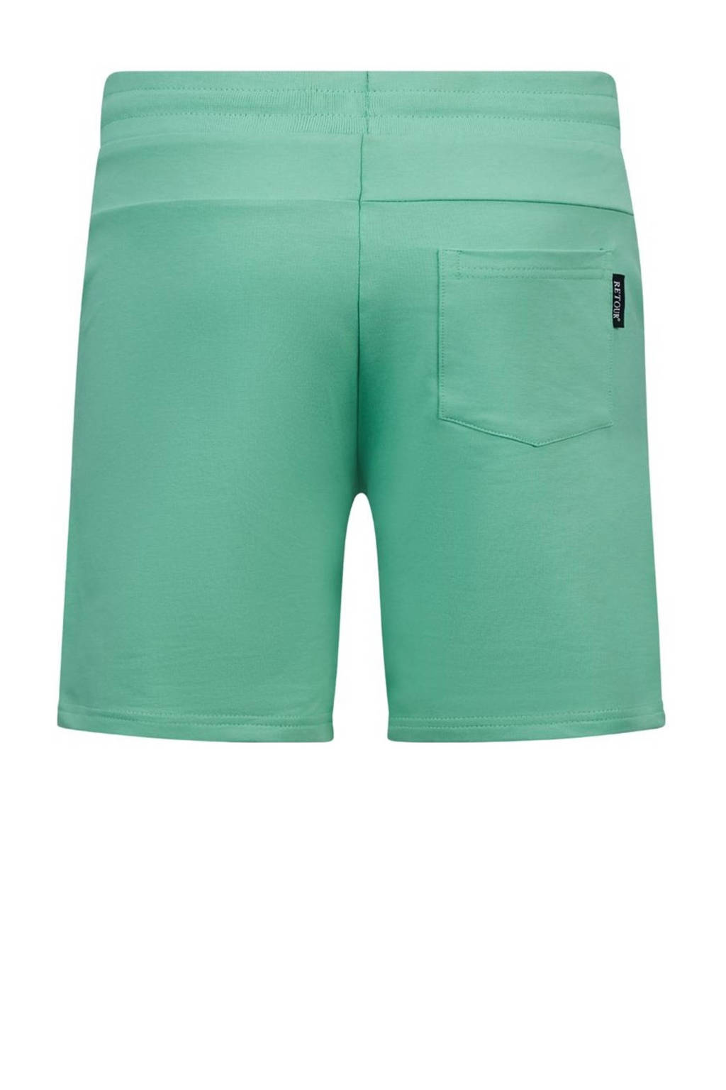 Retour Jeans sweatshort Leandro met printopdruk mintgroen