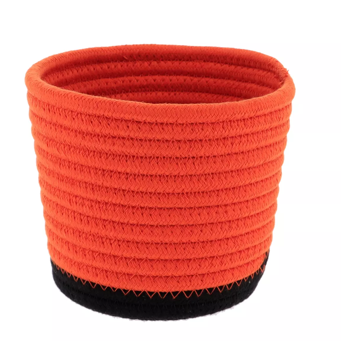 Lot de 3 paniers (H16 cm) Black Line Terre de sienne/Noir