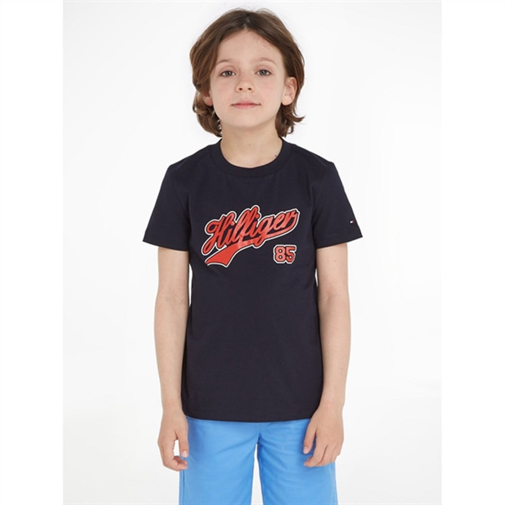 Hilfiger Script T-shirt Desert Sky