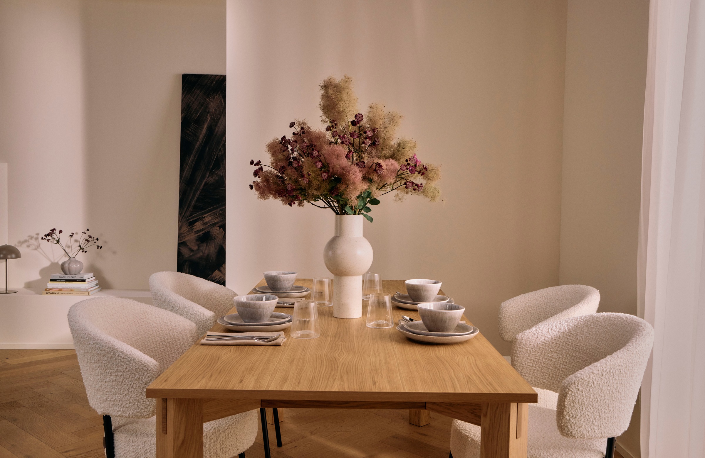 LeGer Home by Lena Gercke Esstisch »Chelsea« Eiche furniert, verschiedene Breiten, robuste Beine aus massiver Eiche