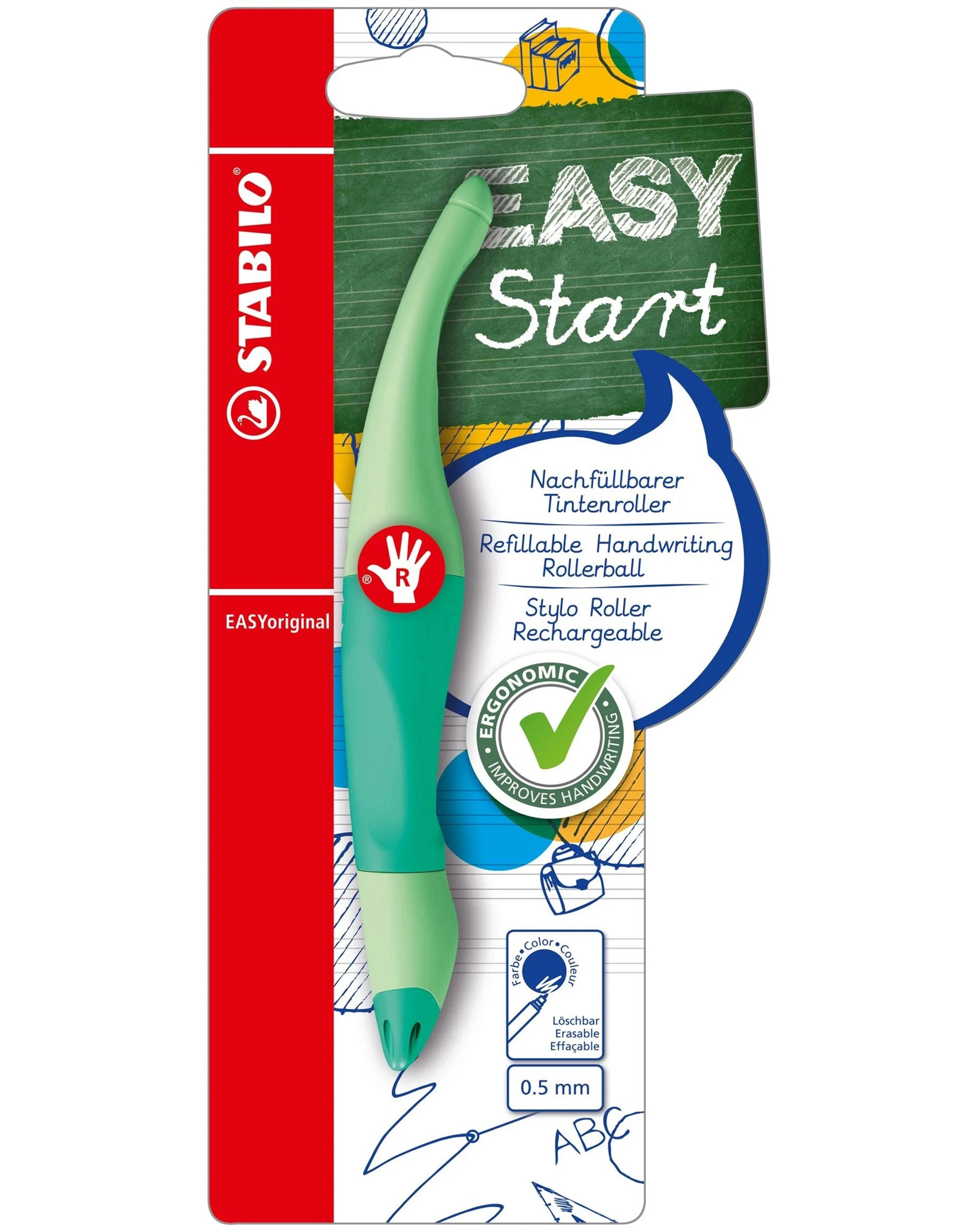 Tintenroller STABILO® EASYoriginal Pastel für Rechtshänder in minzgrün