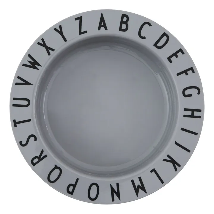 Design Letters Assiette creuse Eat & Learn | Gris
