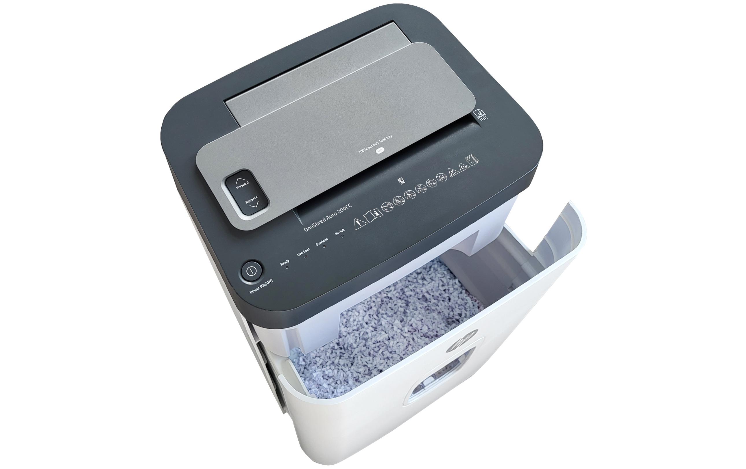 Aktenvernichter One Shredder Auto 200 CC, Sicherheitsstufe 4<br>Aktenvernichter mit Partikelschnitt P-4