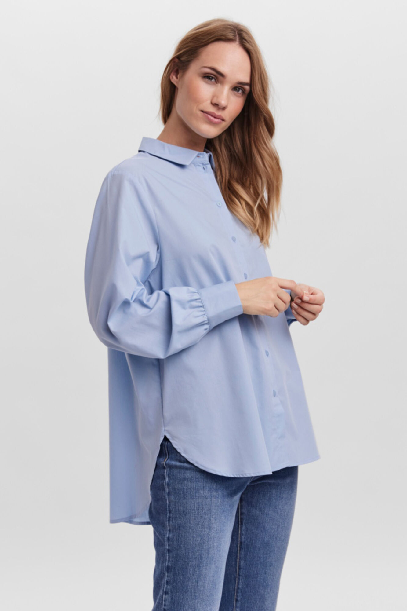 Camisa comprida - Azul