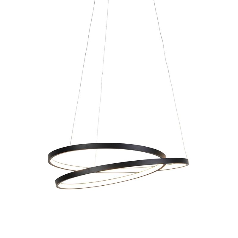 Design hanglamp zwart 55cm incl. LED dimbaar - Rowan