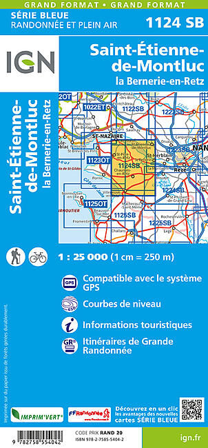 IGN - 1124 SB ST ETIENNE DE MONTLUC 1 25 000