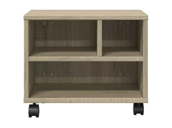Support d'imprimante avec roulettes chêne sonoma 41x32x34,5 cm
