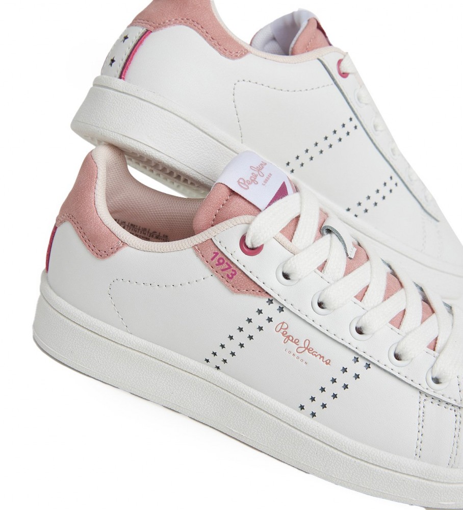 Tênis Pepe Jeans Player Star G de couro, branco