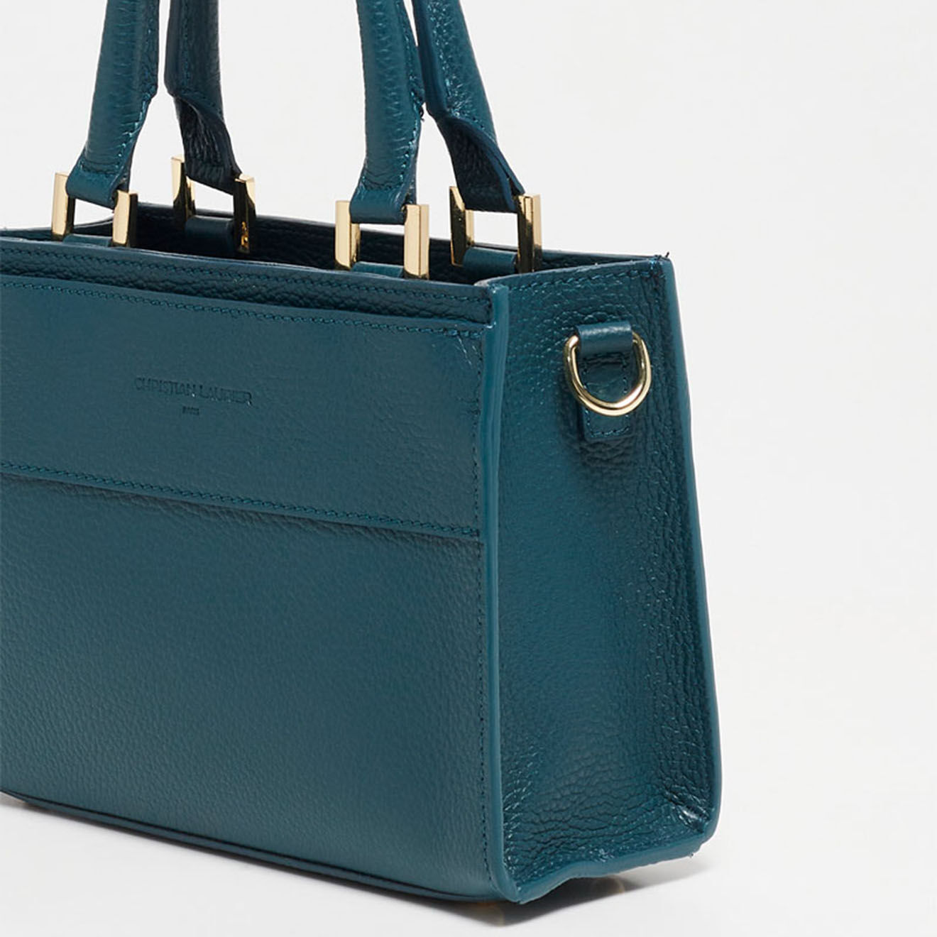 Christian Laurier Sac à main en Cuir Minieffie vert bouteille - 23x16x10 cm