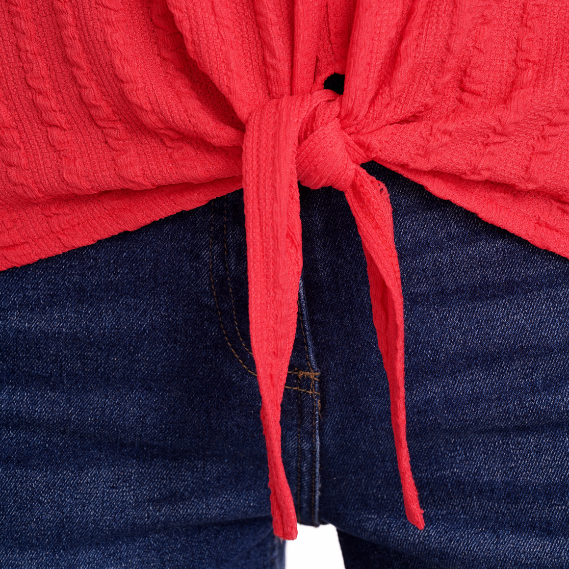 Gina Benotti Damen T-Shirt mit Strukturmuster rot