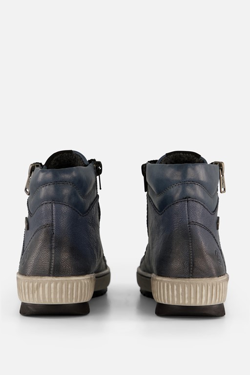 Remonte Veterboots blauw Leer