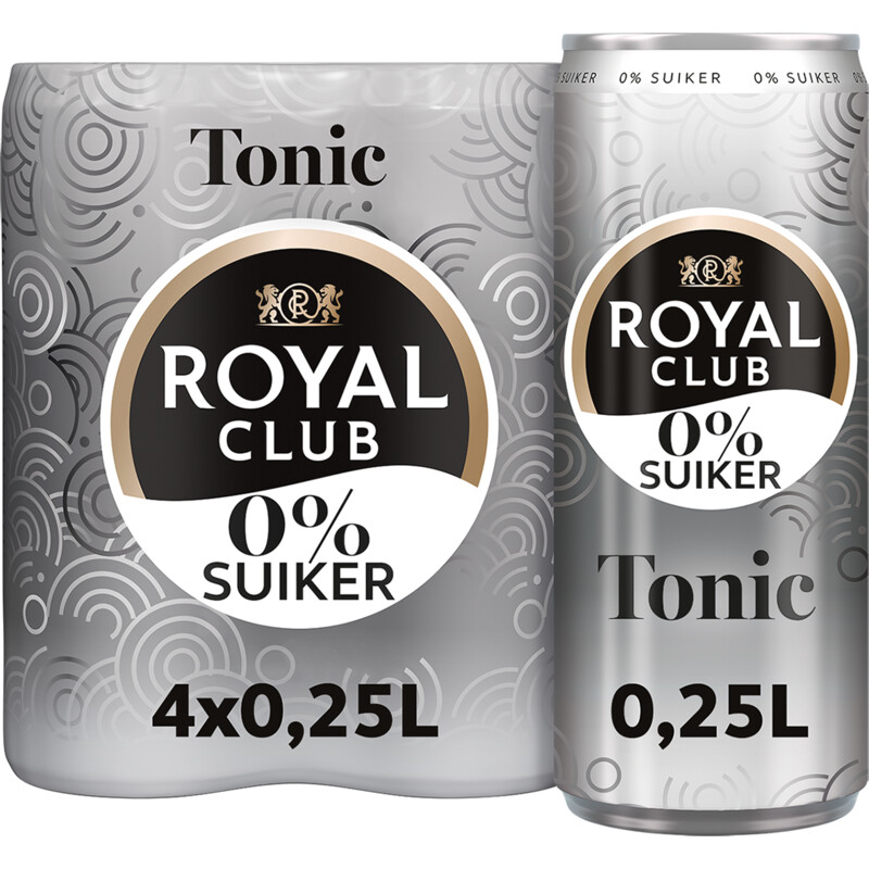 Royal Club Tonic 0% suiker 4-pack