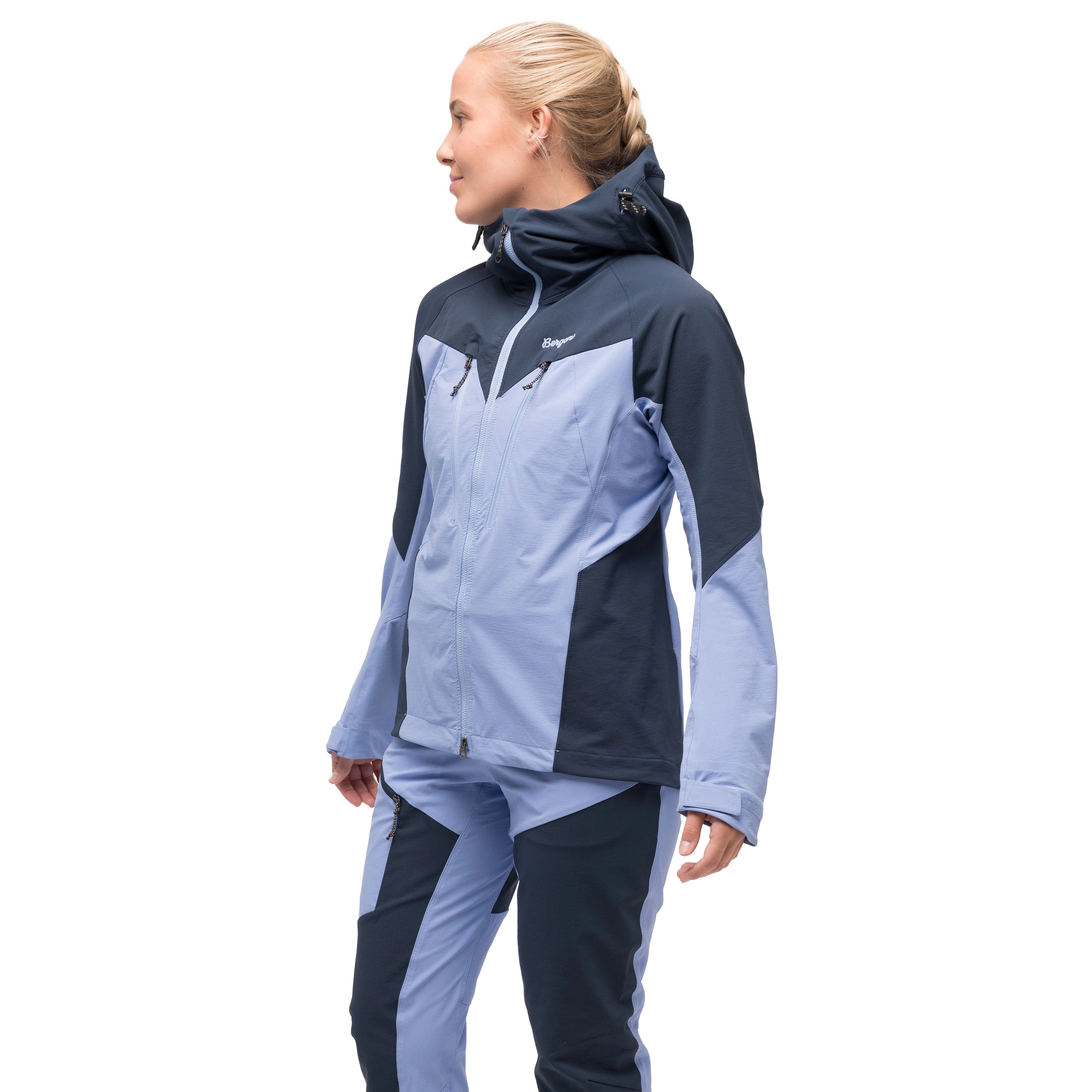 Tind Softshell Jacket Women Blueberry Milk / Navy Blue