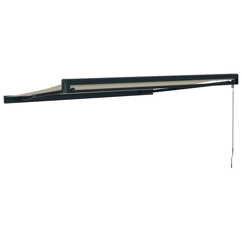 Auvent rétractable crème 3x2,5 m tissu et aluminium