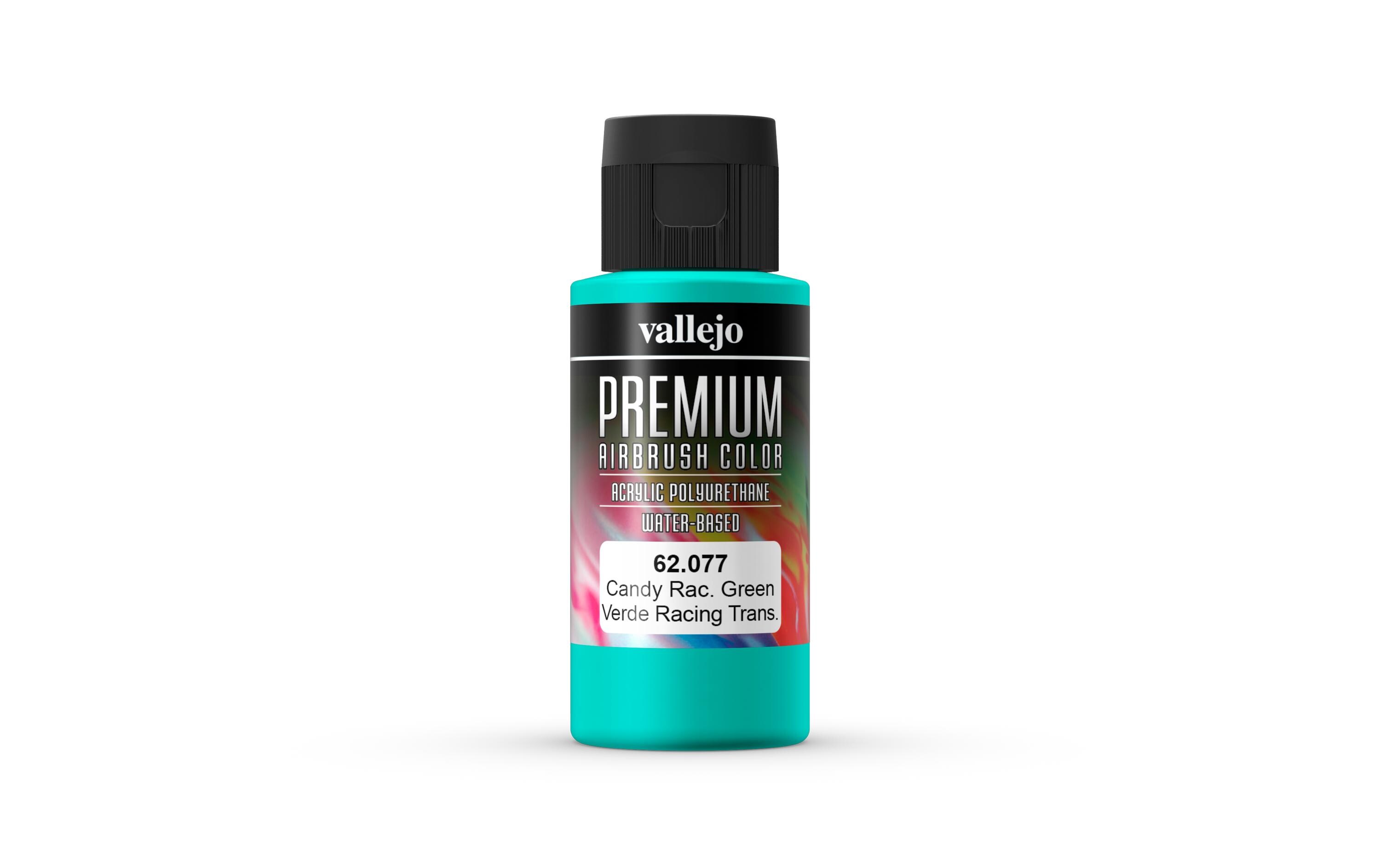 Airbrushfarbe Premium, Candy-Racing-Grün, 60 mlPremium Airbrush Farbe zum Lackieren von Lexan, Polycarbonat, Glasfaser, Metall und Polyethylene