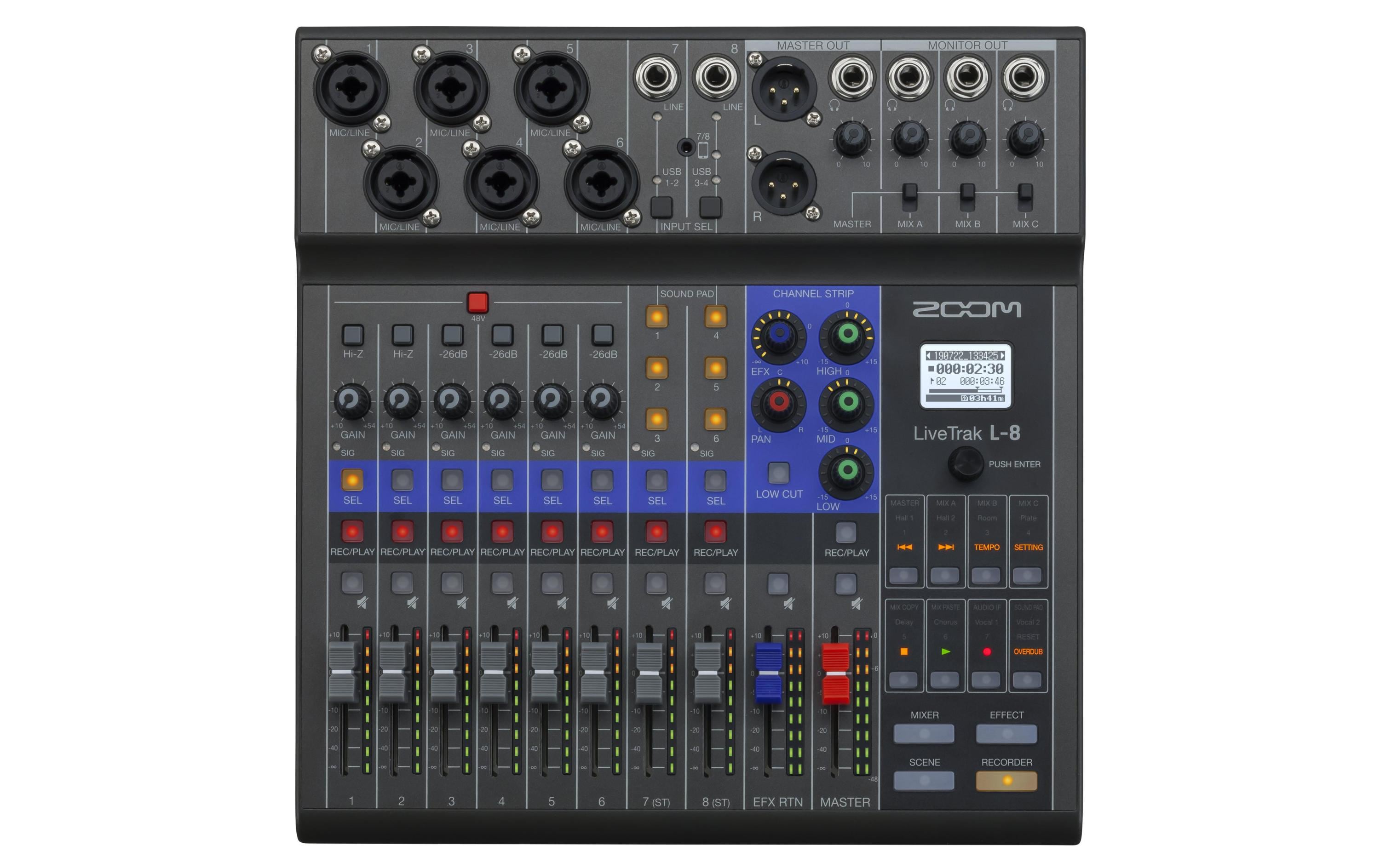 Mischpult LiveTrak L-8<br>8-Kanal Mischpult