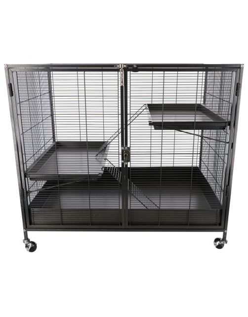 Keddoc Rattenkooi Animal Home Penthouse Bottom - Dierenverblijf - 93.5x63x83.5 cm Antraciet