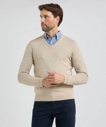 McGregor Trui Merino Blend V-Hals Sand MM242.1201.01-3100 kopen