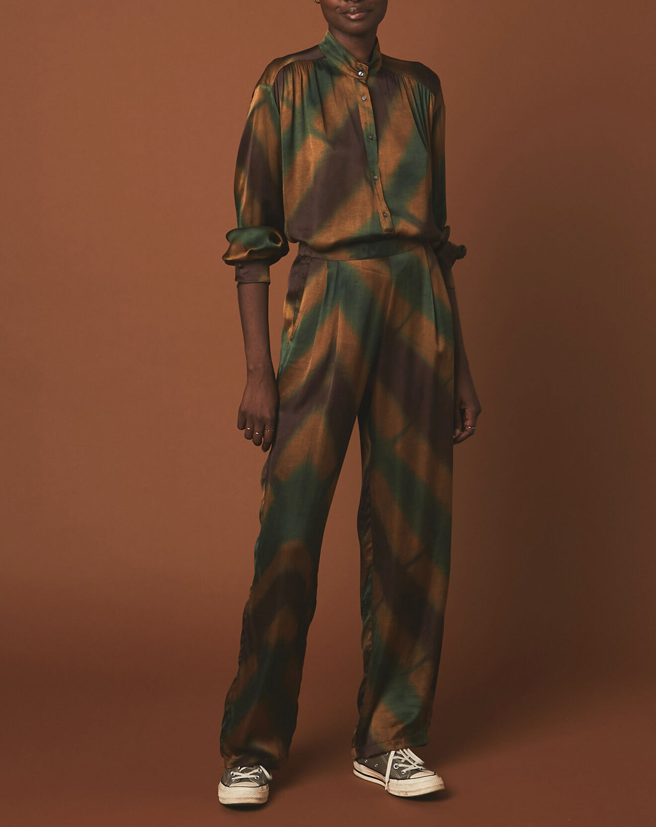 Hartford Blouse Cook vert/doré/marron