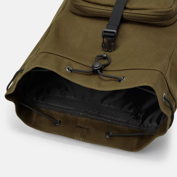 Mochila de lona feminina verde