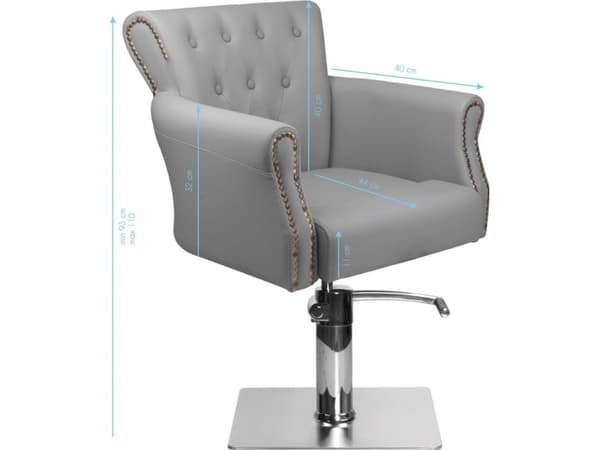 Activeshop Hair System hairdressing chair BER 8541 grey