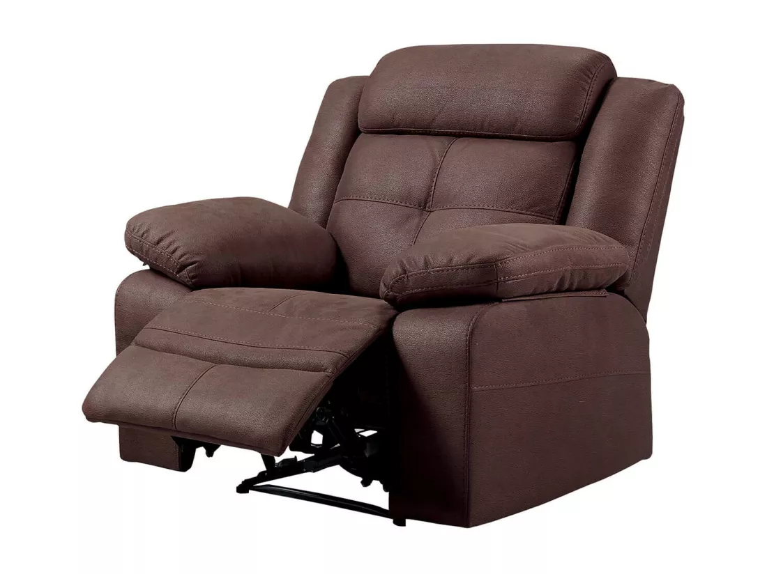 FABARES - Fauteuil Relax Manuel Chocolat